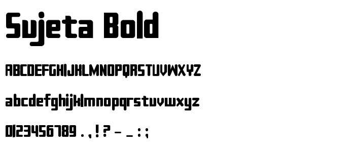 Sujeta Bold font